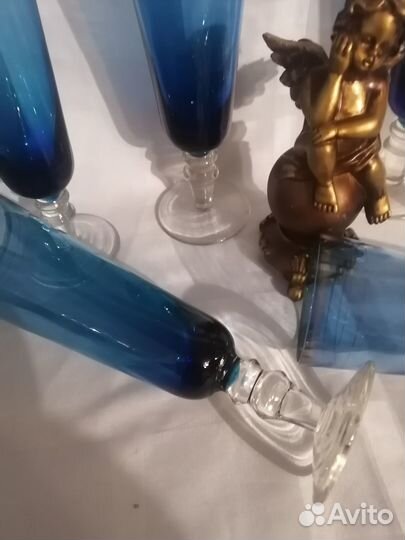 Бокалы цветное стекло СССР