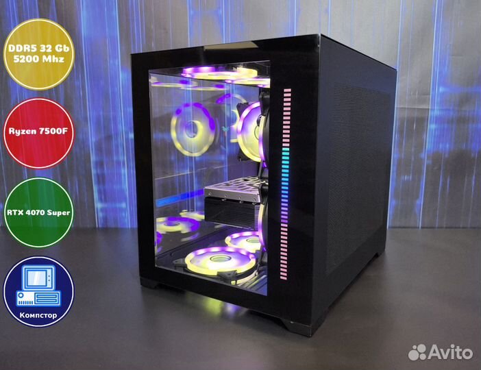 Сборка мощного пк AMD7500F-RTX4070SUP-32DDR5-ECA3587