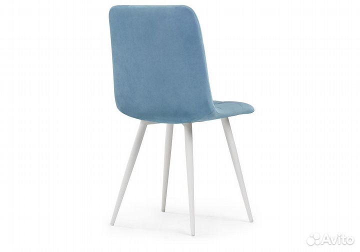 Стул на металлокаркасе Чилли К голубой - белый