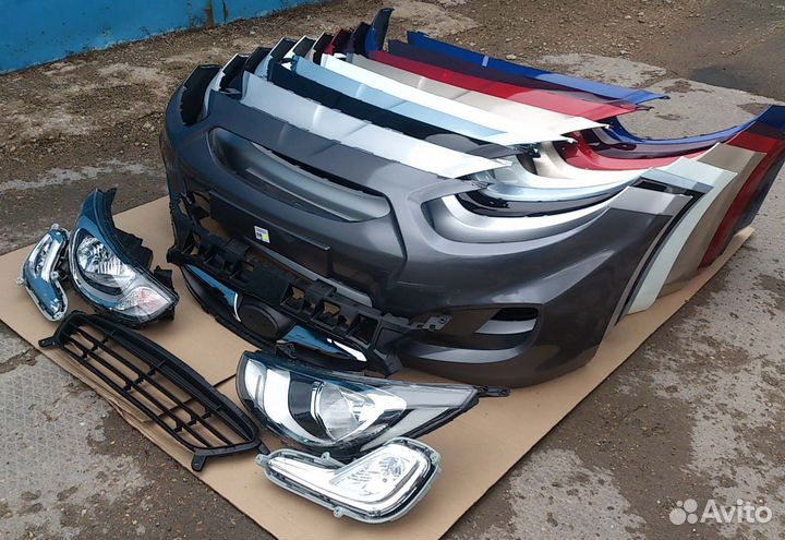 Бампер перед. зад и навесное + в цвет