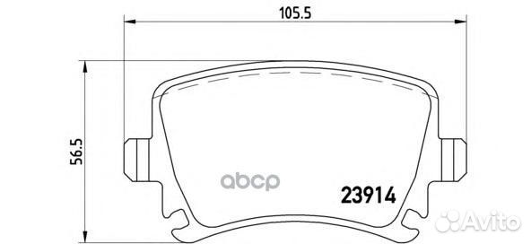 Колодки зад VW touran 12/05-05/10 P85073 Brembo