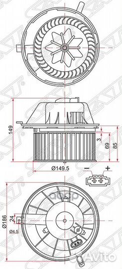 Мотор отопителя салона Audi A3 03-13 / Q3 11-19