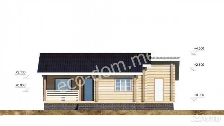 Проект элитного дома из бруса № эд-127