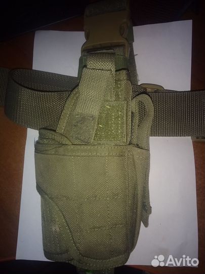 Кобура набедренная универсальная олива, кордура