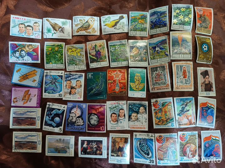 Марки иностранные и СССР гашеные и негашеные