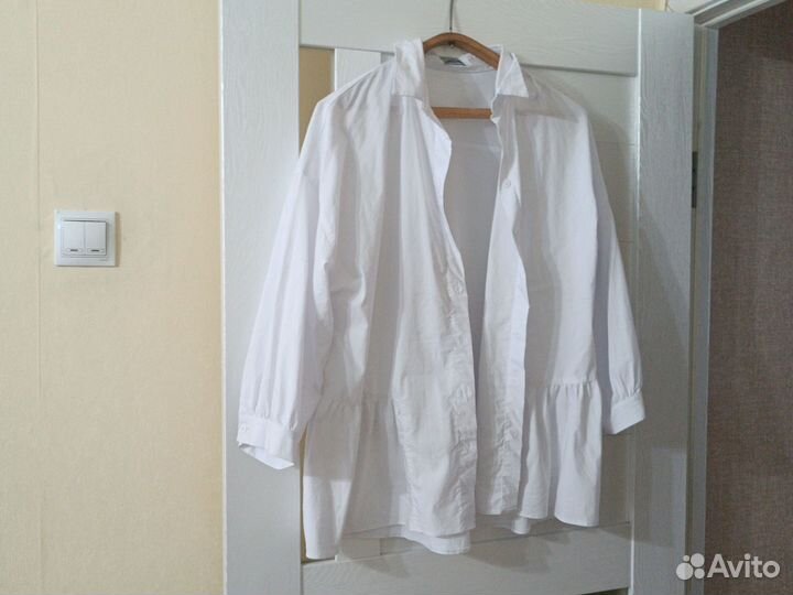 Блузка-рубашка белая