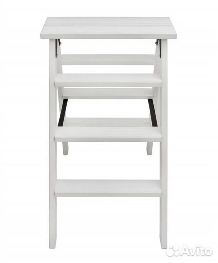 Стремянка деревянная двух-я марк 4 ст. Белая