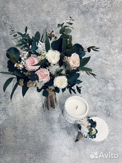 Букеты из сухоцветов и стабилизированных растений