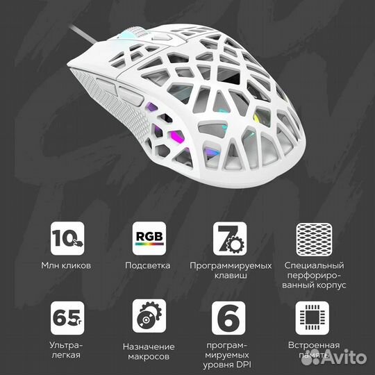 Игровая мышь Canyon Puncher GM-20 White