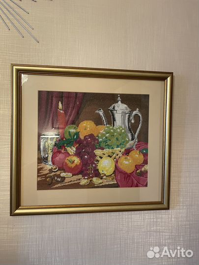 Натюрморт, вышивка крестом