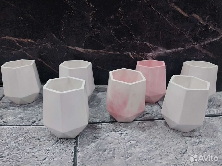 Кашпо, подсвечники, Изделия из гипса