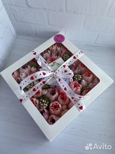 Съедобные букеты из зефира