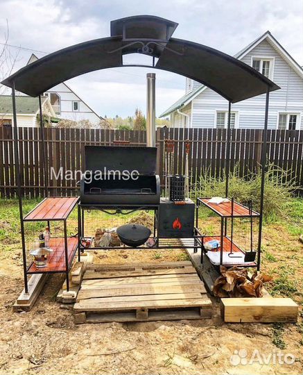 Мангал с крышей