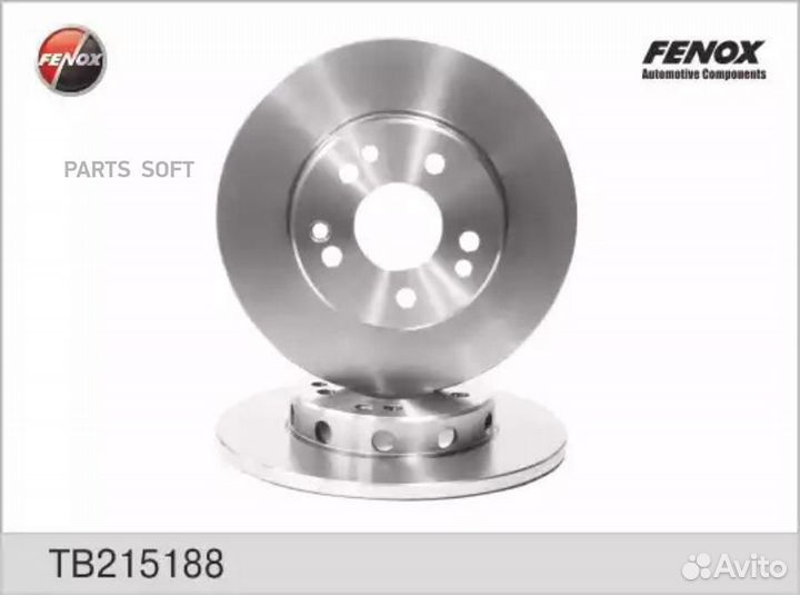 Fenox TB215188 Диск тормозной перед прав/лев