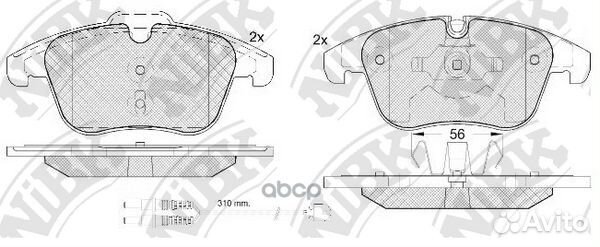 PN0462W nibk Колодки тормозные передние (с датч