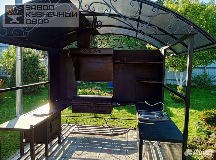 Мангал с навесом