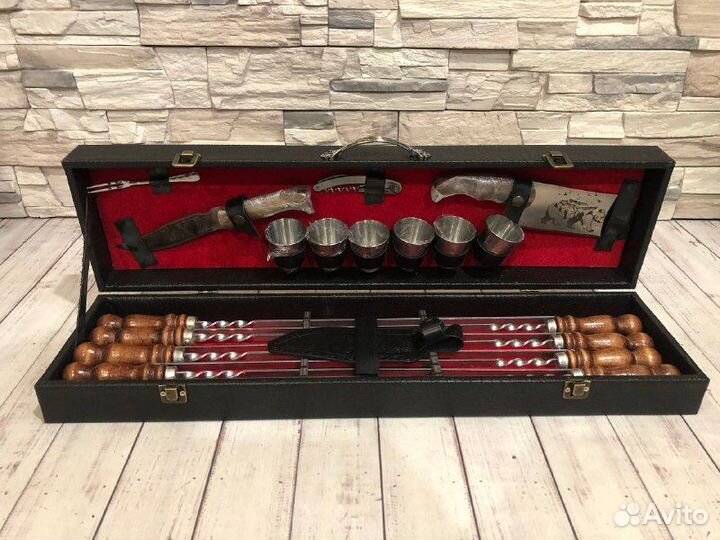 Подарочный набор шашлычный черный бархат