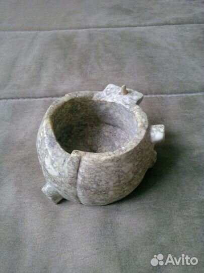 Пепельница самодльная из камня