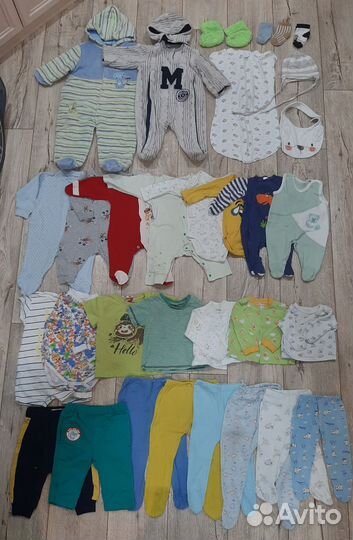Вещи б/у пакетами от 0-1 года мальчикам