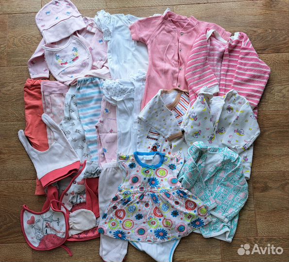 Детские вещи пакетом на девочку 56 62