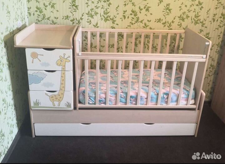 Детская кровать, трансформер от 0 до 13 лет