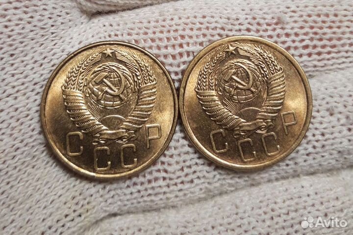 5 копеек 1956, 1931, 1926 UNC