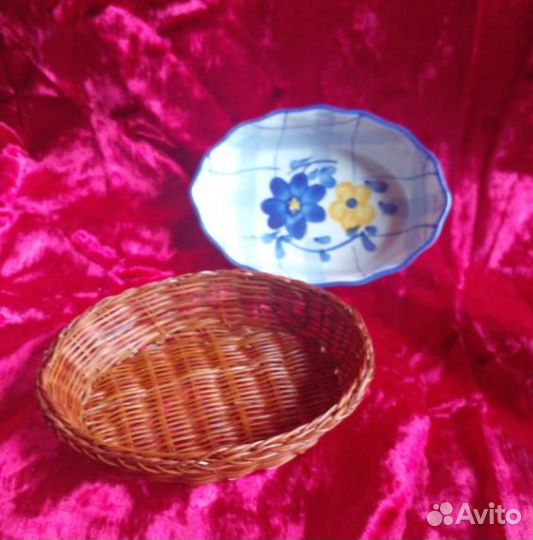 Салатники в плетенной корзинке