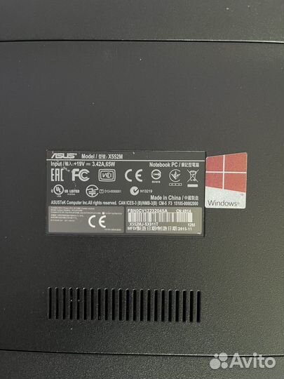 Ноутбук asus x552m