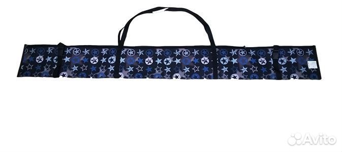 Чехол для лыж принт (150, Сердца на бирюзовом) Чех