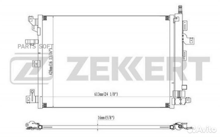 Радиатор кондиционера Volvo XC90 05