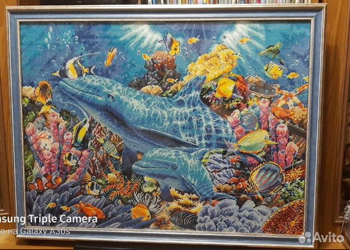 Картина вышитая крестом ручная работа