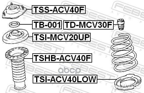 Опора переднего амортизатора LR toyota Camry 2