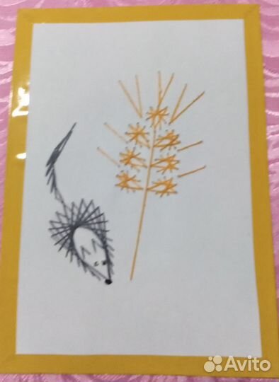 Открытка в технике изонить