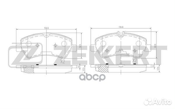 Колодки торм. диск. задн. Ford Tourneo Custom 1