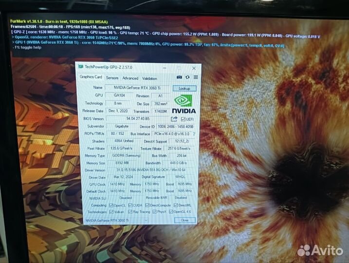 Видеокарта gigabyte GeForce RTX 3060 Ti eagle 8G