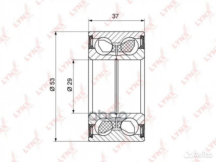 Подшипник ступицы задний (с ABS 37x29x53) ford