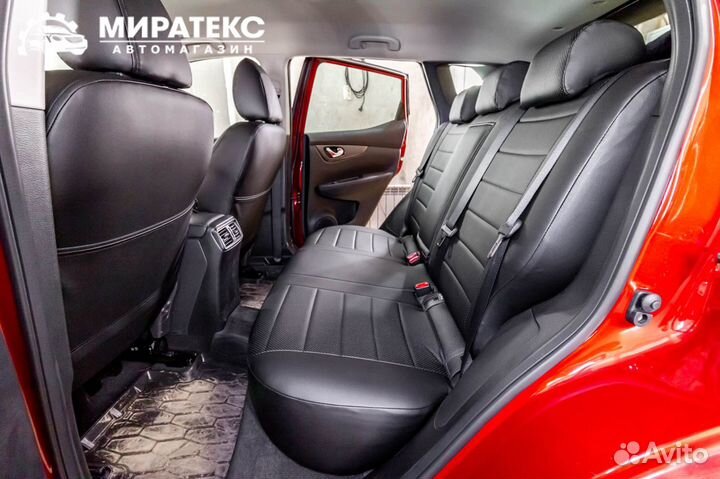 Авточехлы Ниссан Кашкай / Экокожа полоса