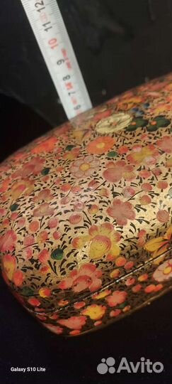 Старинная коробочка. Шкатулка. Роспись