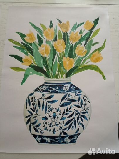 Два парных постера в стиле Сицилийской керамики