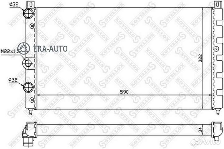 Stellox 1026236SX Радиатор охлаждения 1026236SX