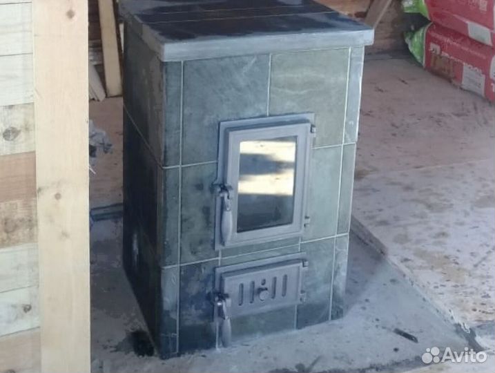 Печь камин теплонакопительная