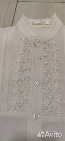 Блузка белая 128