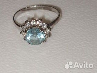 Серебряное кольцо с топазом