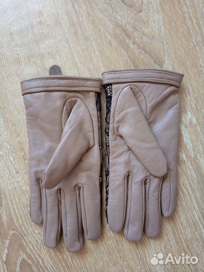 Перчатки женские кожаные