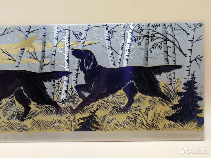 Златоустовская гравюра Златоуст 1996 Собаки охота