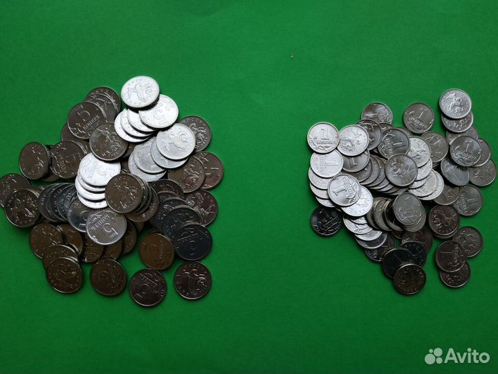 Крымские 1 и 5 копеек 2014г из мешка 50 комплектов