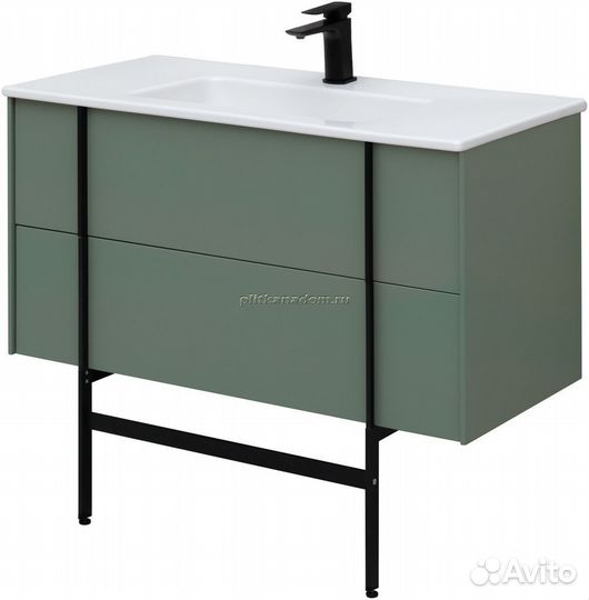 Allen Brau Reality 1.32007.CGM Тумба с раковиной, олива матовая