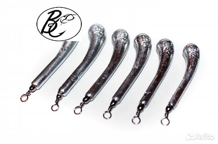 Грузило Банан с вертлюгом для отводного поводка