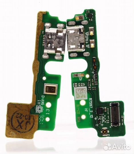 Шлейф Honor 6A (плата) + разъем зарядки + разъем г