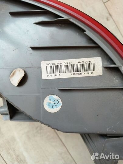 Фонарь задний левый kia rio 3 седан 924014x500